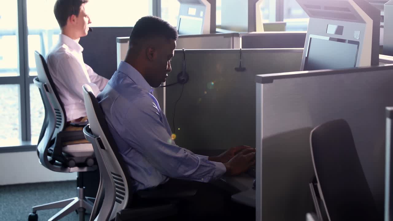 Customer service executives working at office 4k