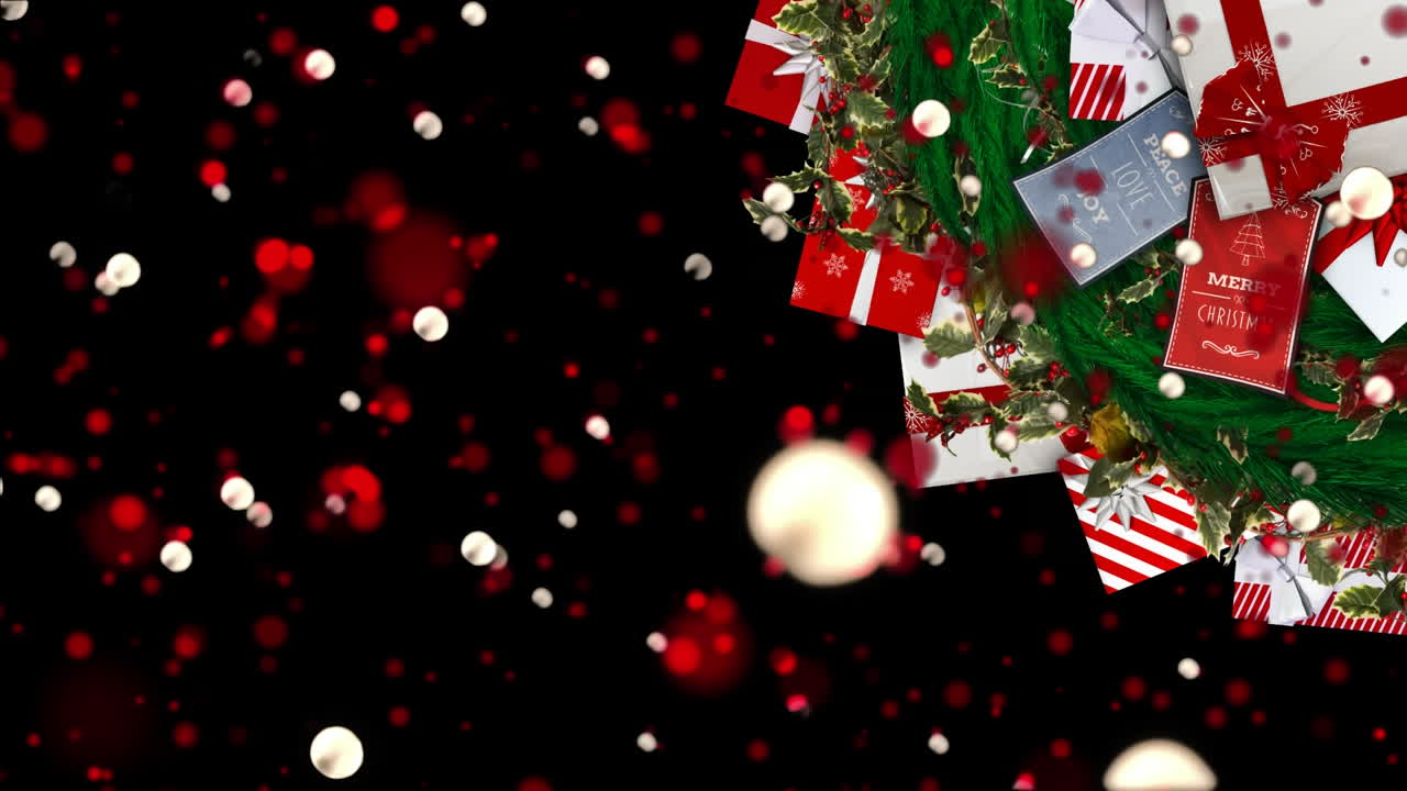 animación de regalos de navidad en los puntos.