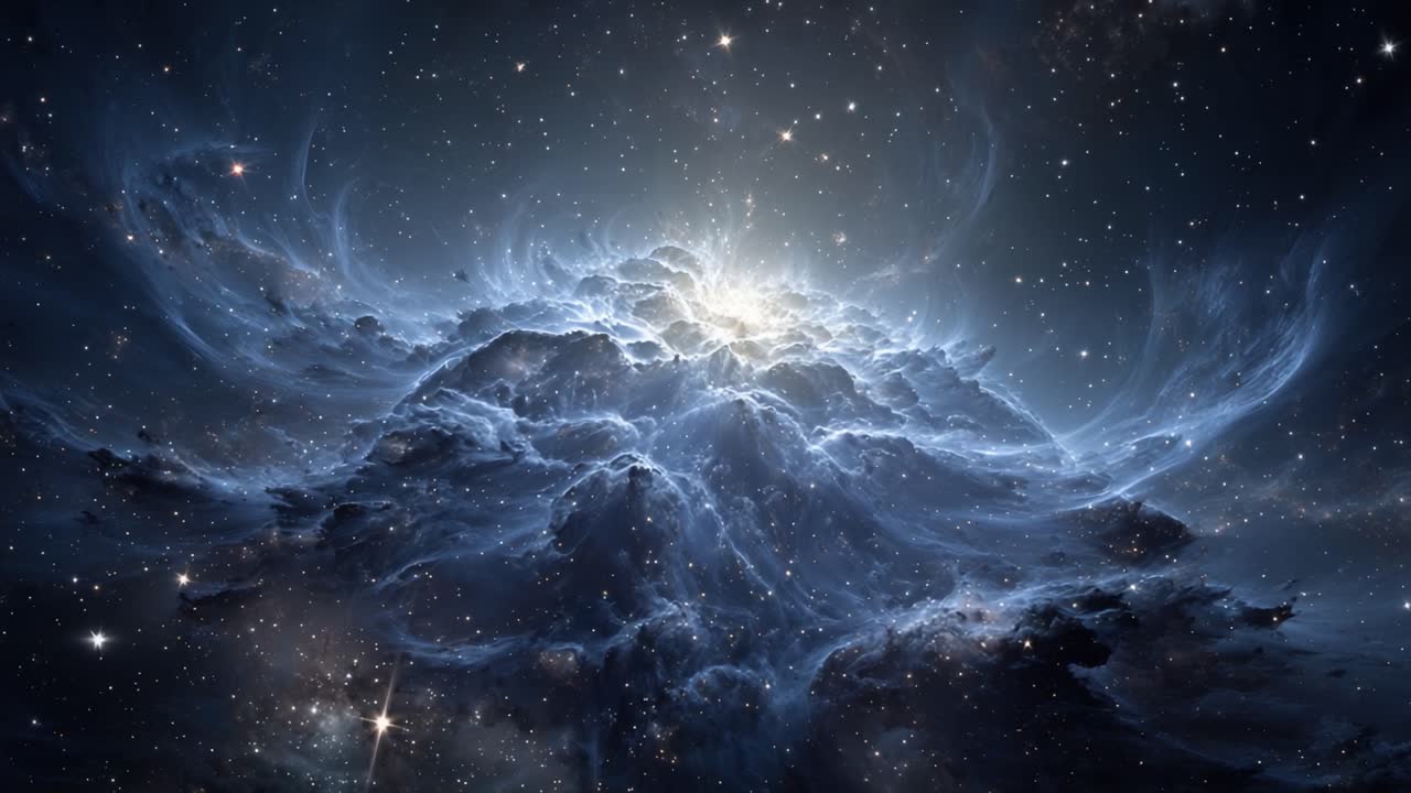 A Stunning Cosmic Phenomenon: An Ethereal View Into a Nebula Illuminated by Distant Stars, Capturing the Beauty and Mystery of the Universe