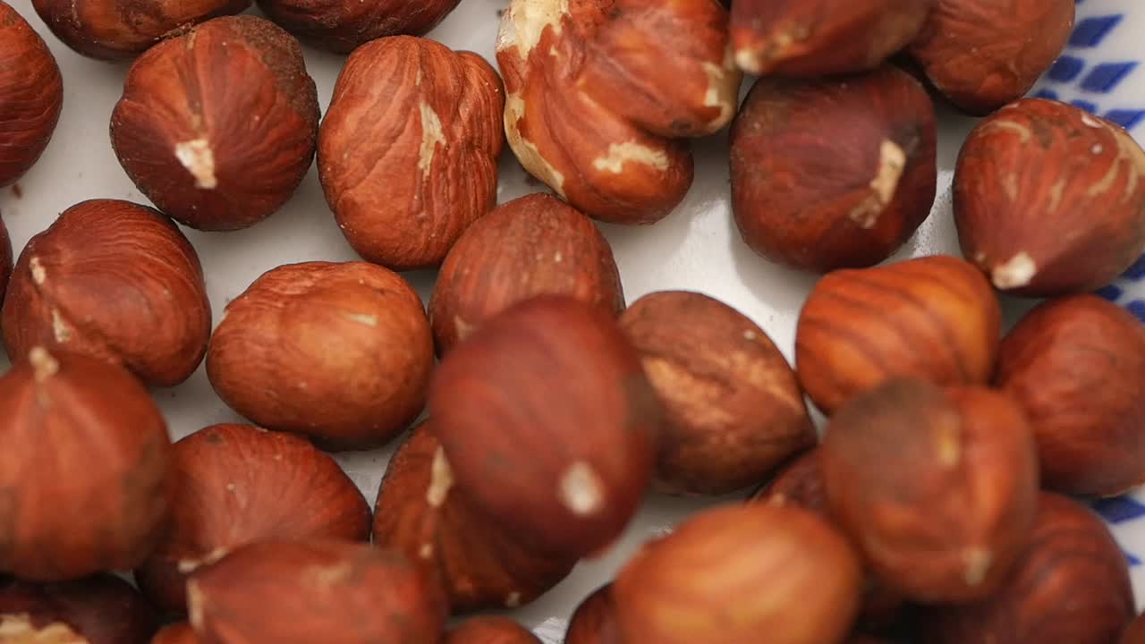 Hazelnuts on a Plate