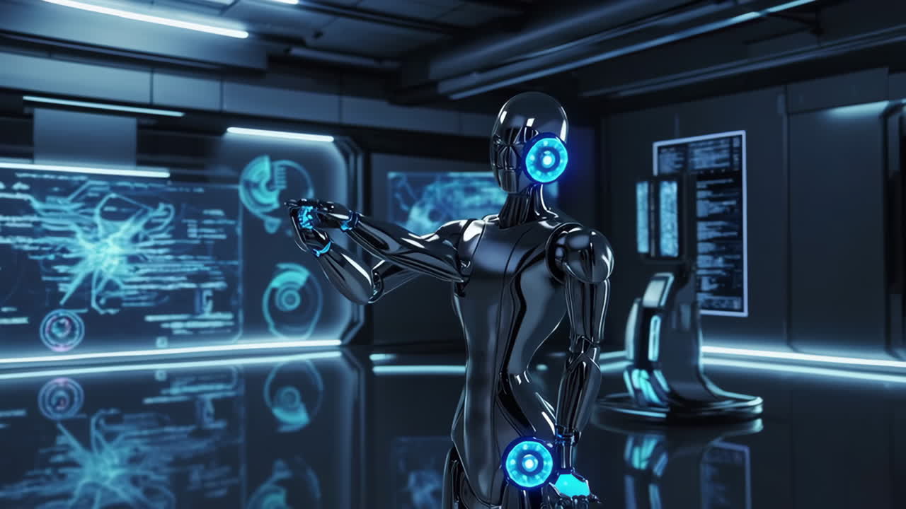 Advanced Robot in Futuristic Laboratory