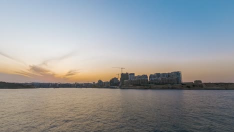 Weitblick-über-Sliema-Während-Der-Goldenen-Stunde-Des-Sonnenuntergangs-In-Malta