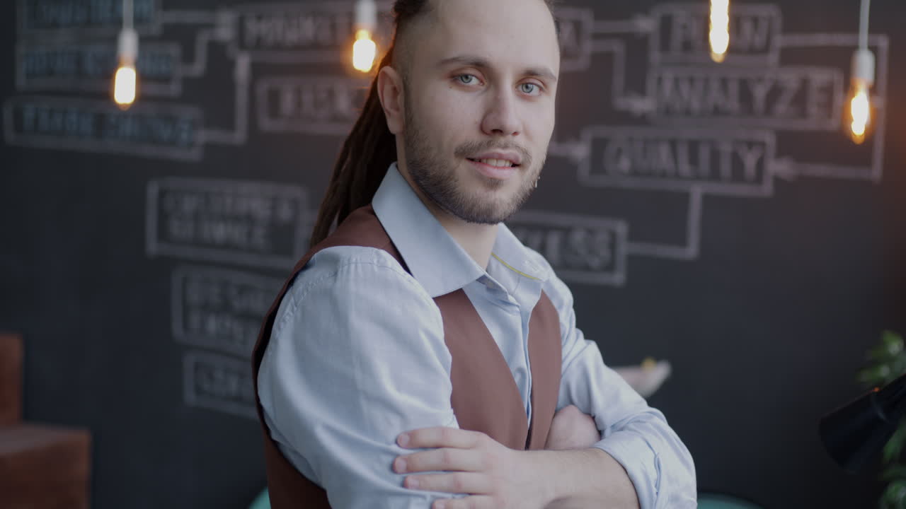 Confident Business Man in Modern Office Setting