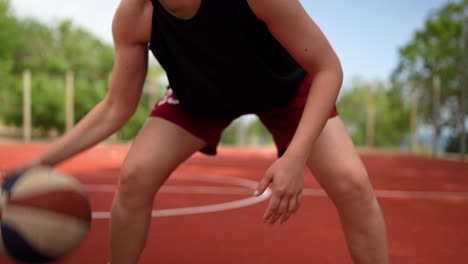 woman playing basketball