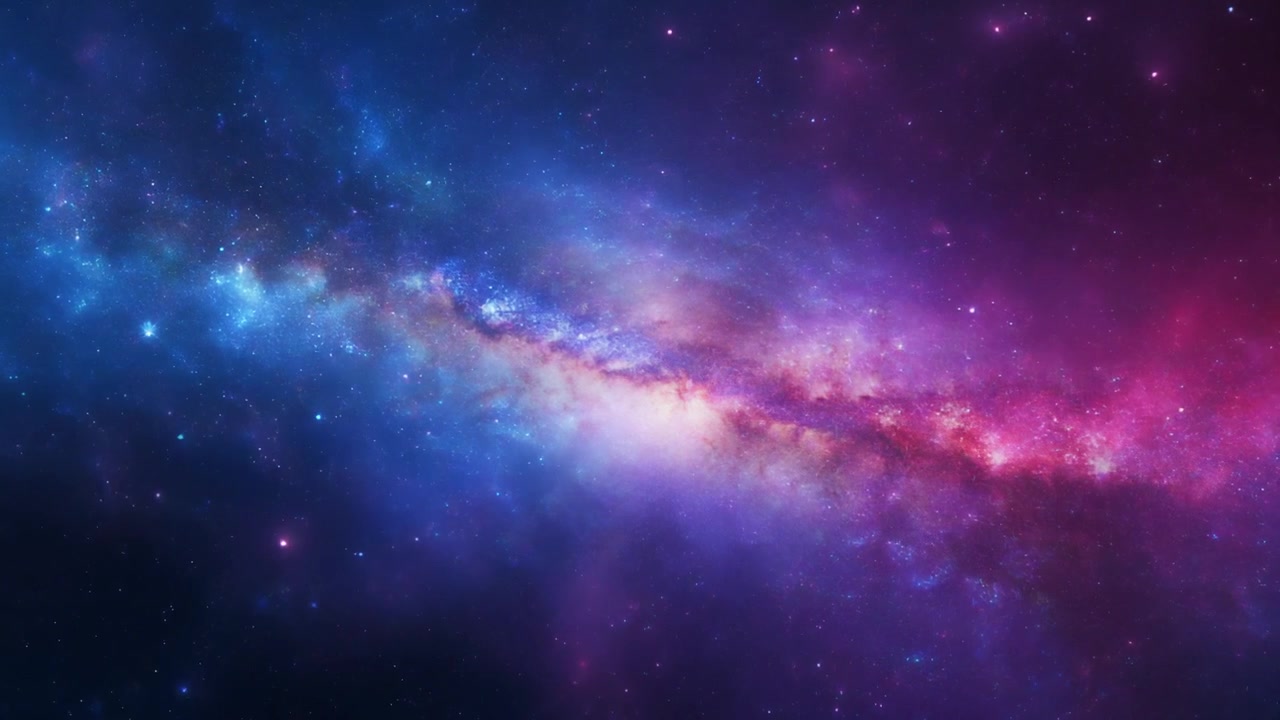 Nebulosa vibrante y Galaxia Vía Láctea en el espacio profundo