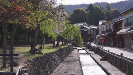 Beautiful-Old-Japanese-Streets-and-Canal-on-Miyajima-Island