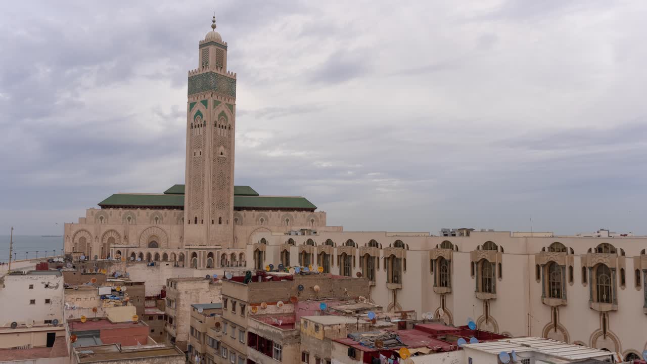 Aerial View of Hassan II Mosque, Casablanca, Morocco