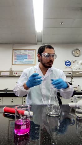 precision science work in modern laboratory