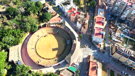 tilt up view of historic fuengirola hills city in spain