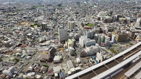 el paisaje urbano de hamamatsu desde el hotel de la ciudad de okura, nivel 40 hiperlapso