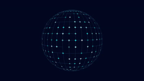 Künstlerische-3D-Darstellung-Einer-Schwebenden-Schwarzen-Kugel-Mit-Grünem-Punktraster