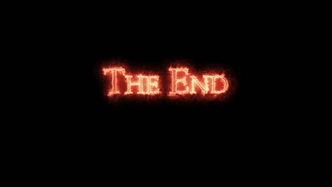 the end written with fire. loop