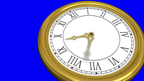 Ticking-clock-on-blue-background