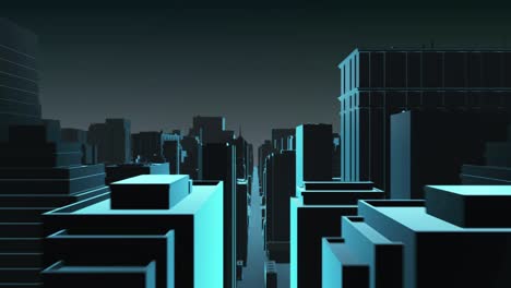 3d ciudad horizonte bucle 08