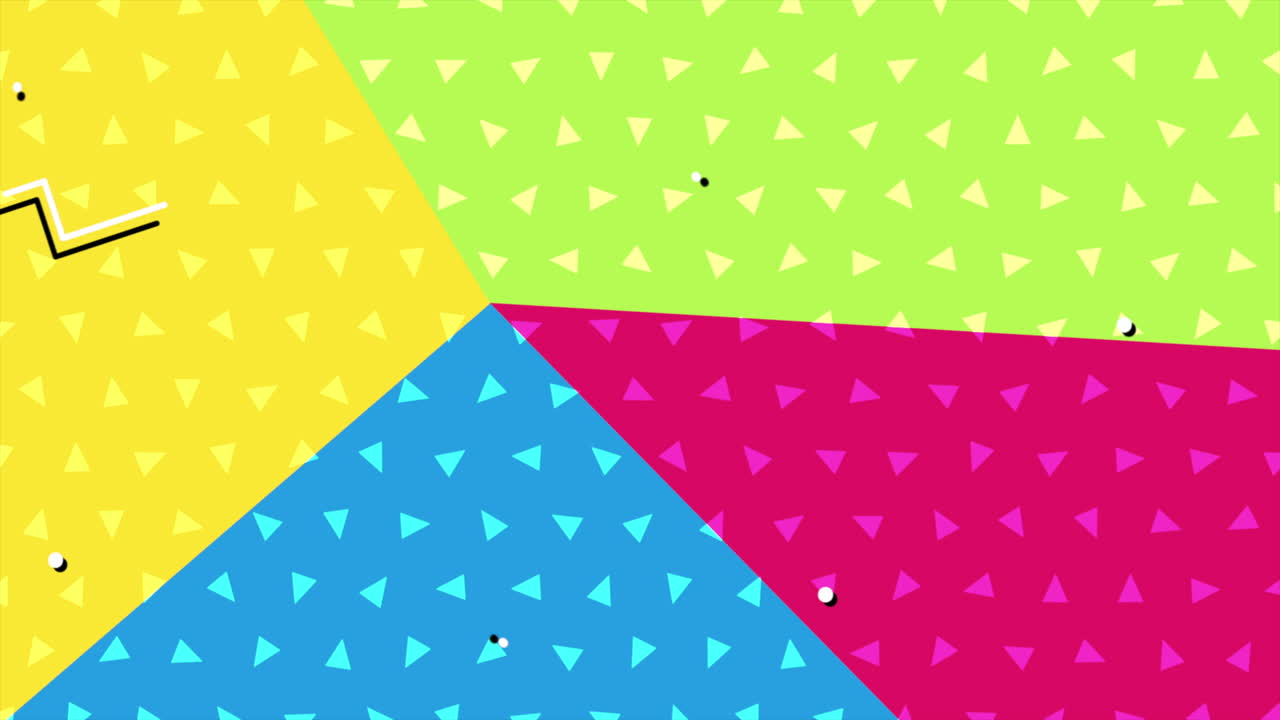 patrón de triángulos y zigzag del arco iris de memphis