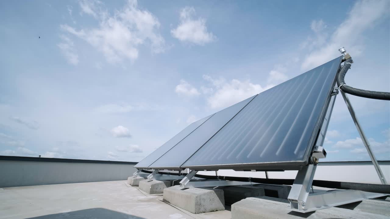 hvac - 난방, 환기 및 에어컨 시스템, 지붕에 열 프