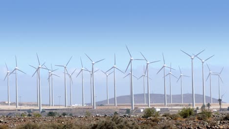 wind-turbines rotating.