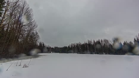 Timelapse-De-Invierno-De-Zona-Rural