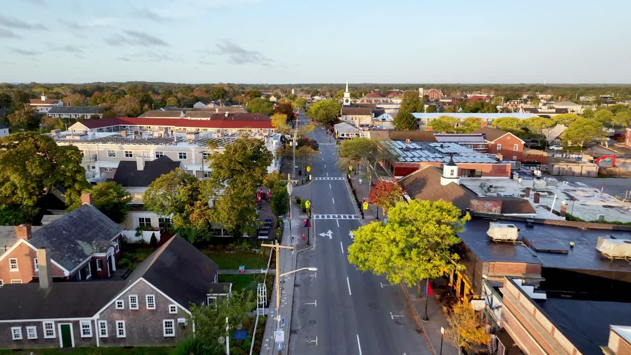 aerial low and slow in downtown Hyannis Massachusetts