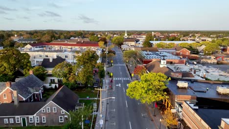 aerial low and slow in downtown hyannis massachusetts