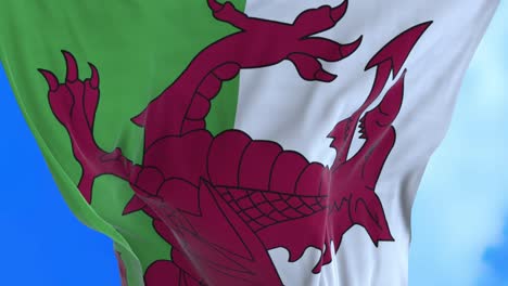 el bucle sin costuras de la bandera de gales.