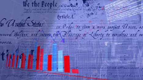 animación de diagramas y texto de documento sobre el paisaje urbano