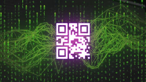 Animación-De-Código-Qr-Y-Procesamiento-De-Datos-Digitales-De-Codificación-Binaria