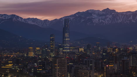 santiago de chile time lapse downtown morning spring night
