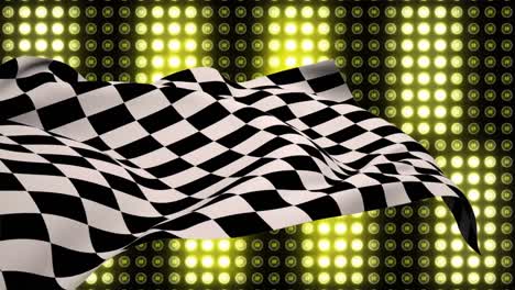 Racing-flag-with-yellow-lights