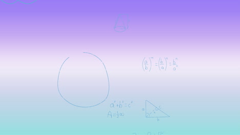 animation of handwritten mathematical formulae over blue to purple background