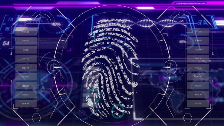 Animation of digital icon and data processing on interface