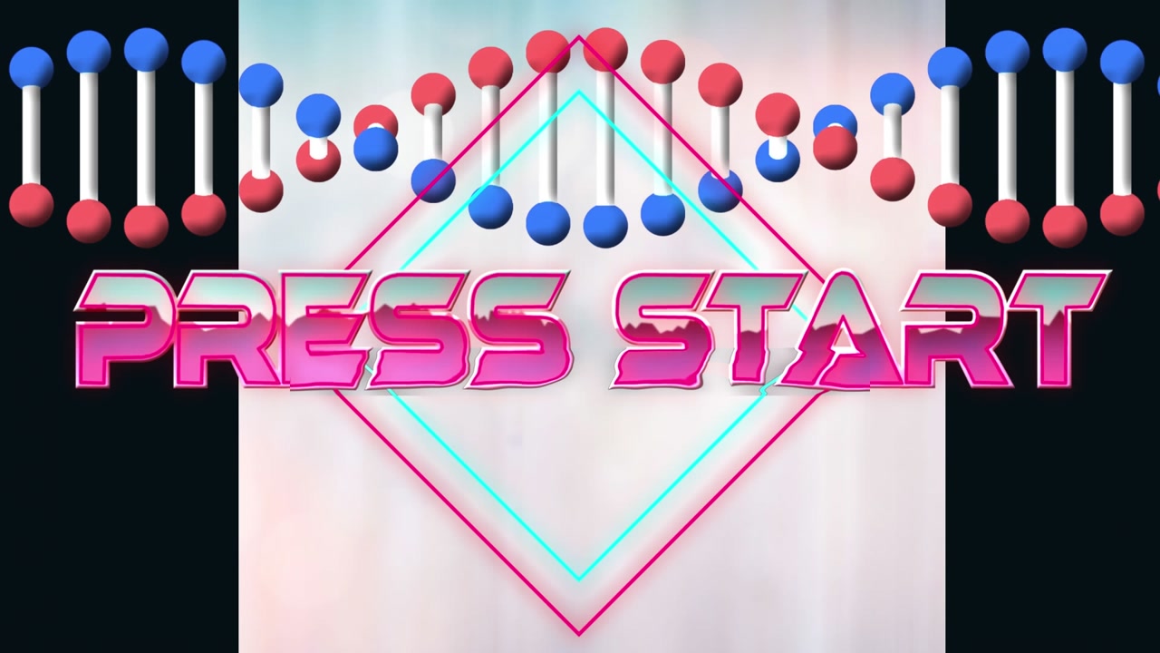Animation of dna strand over rotating dna strand