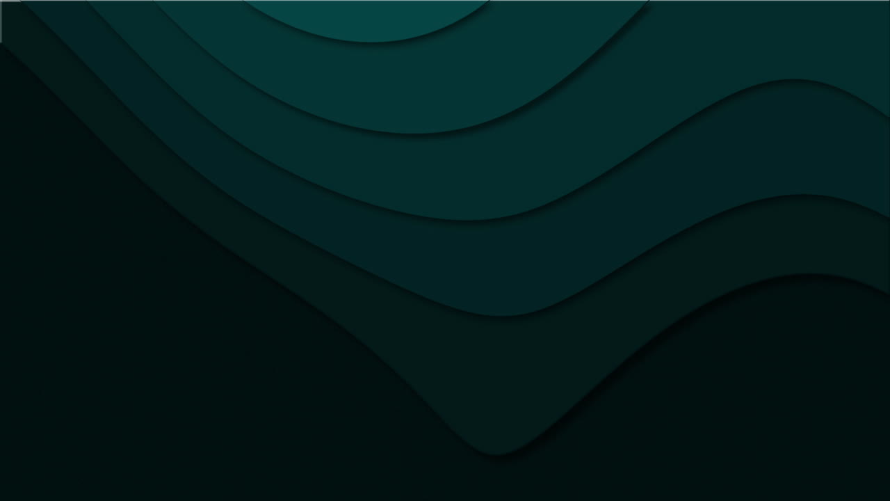 Dark paper cut abstract background. Smooth floating animation of shapes with shadows. Relief waves. Looped seamless.