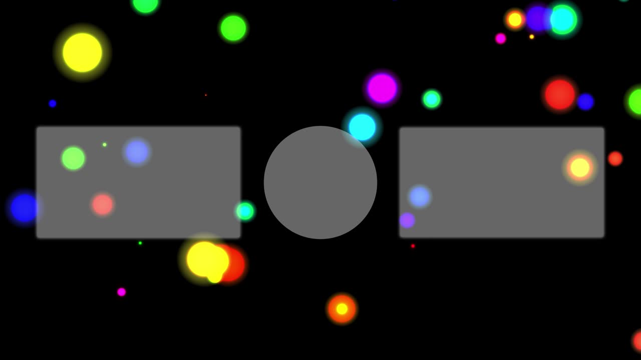 다채로운 공 구 끝 카드 끝 화면 모션 그래픽