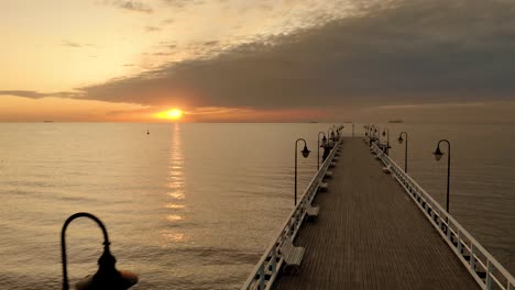 Slow-flight-over-a-wooden-pier-over-the-sea