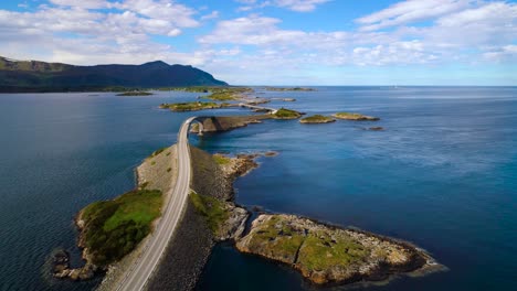 atlantic ocean road aerial footage norway