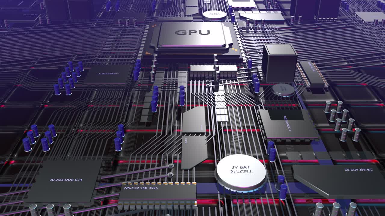 procesador gpu genérico con tecnología de placa base. ai.