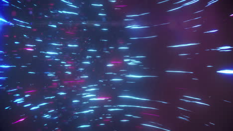 animación de líneas brillantes que se mueven en movimiento circular contra un fondo negro