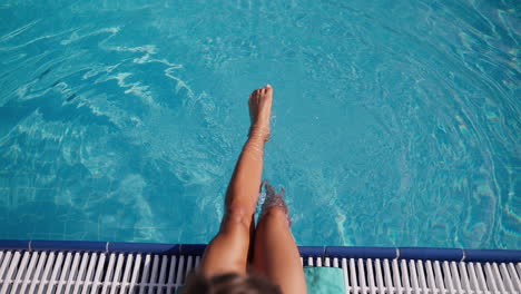 relaxing by the pool