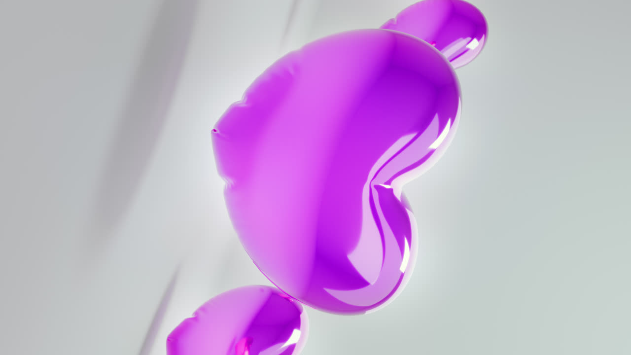 Violet Balloon Hearts