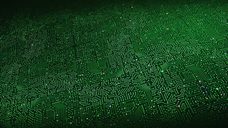 procesador de ia futurista de alta tecnología. procesamiento de datos en tiempo real. bucle perfecto