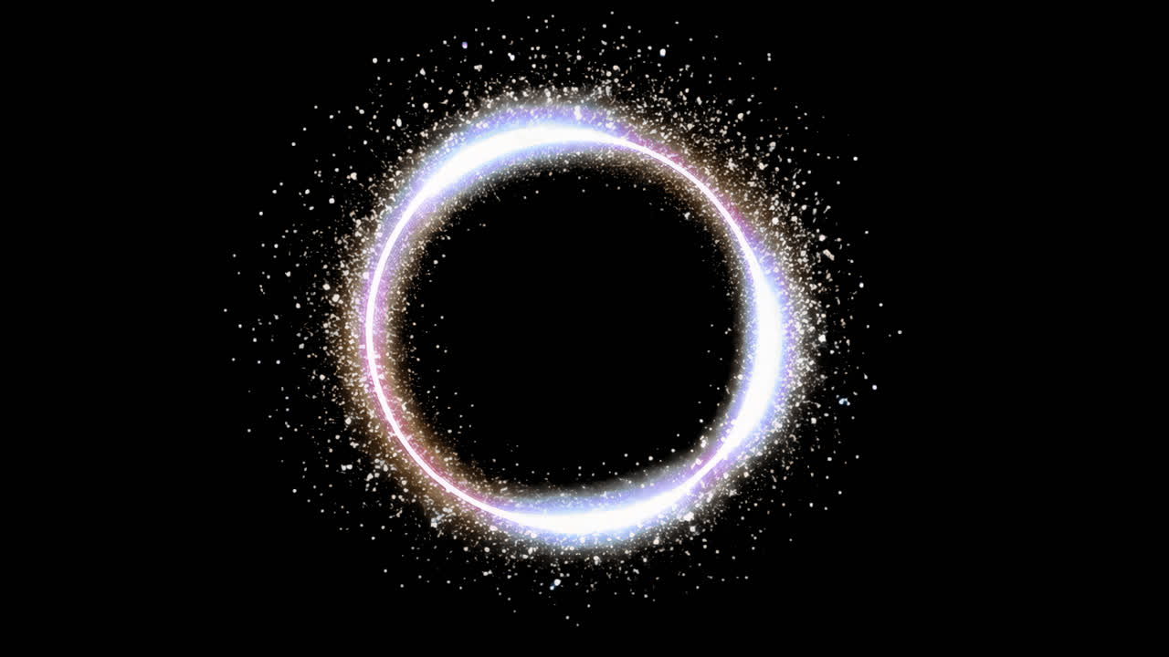 Glowing Ring of Light and Sparkles