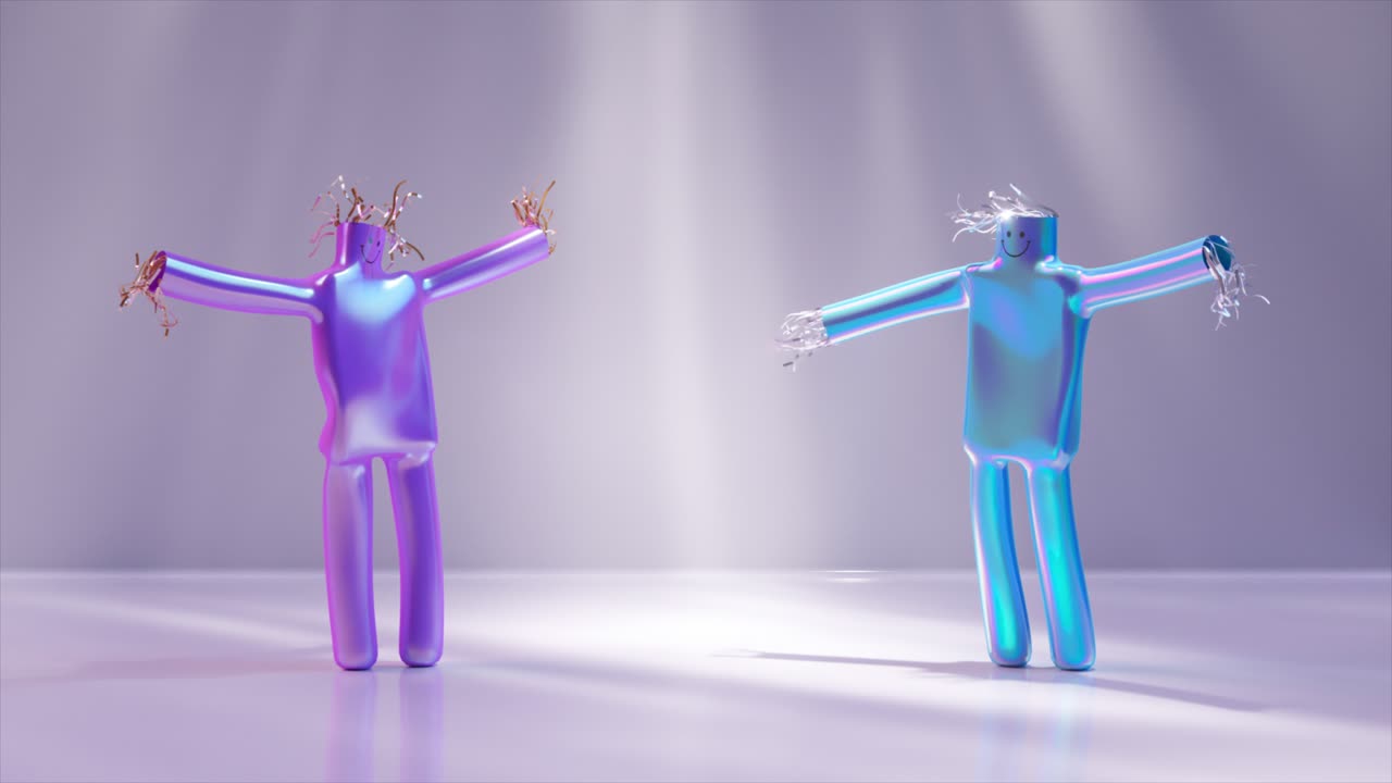 figuras holográficas de baile