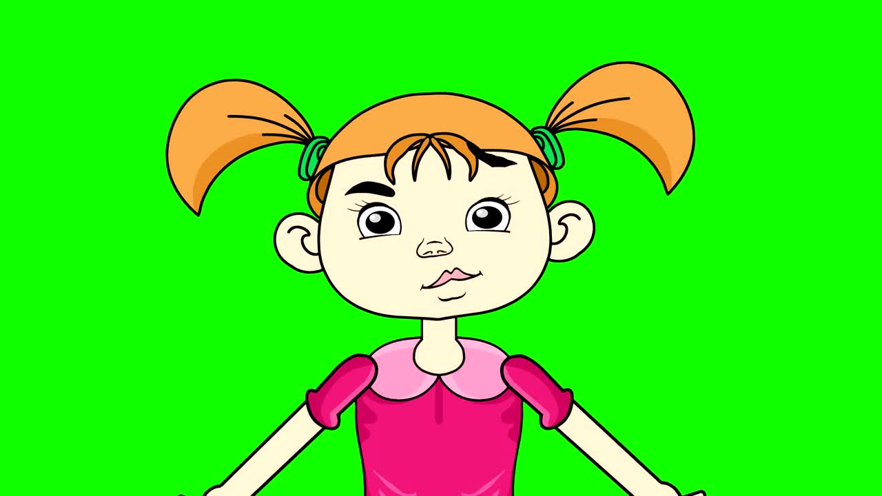 la chica dibujada se mueve.