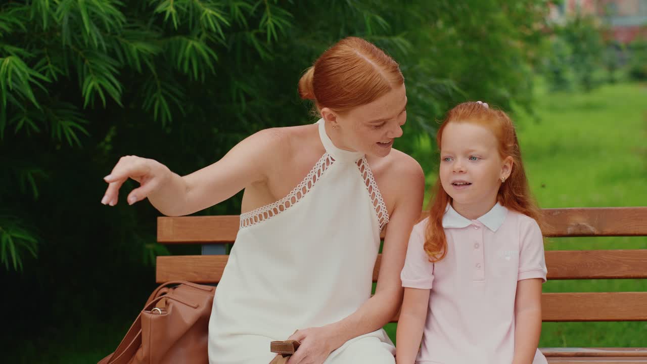 Mother and Daughter in Park