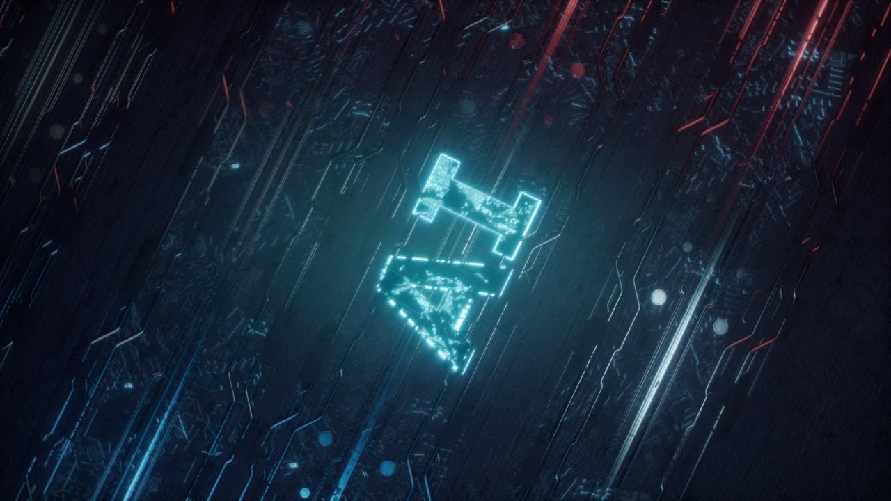 Ai Concept With Glowing Digital Circuitry Background