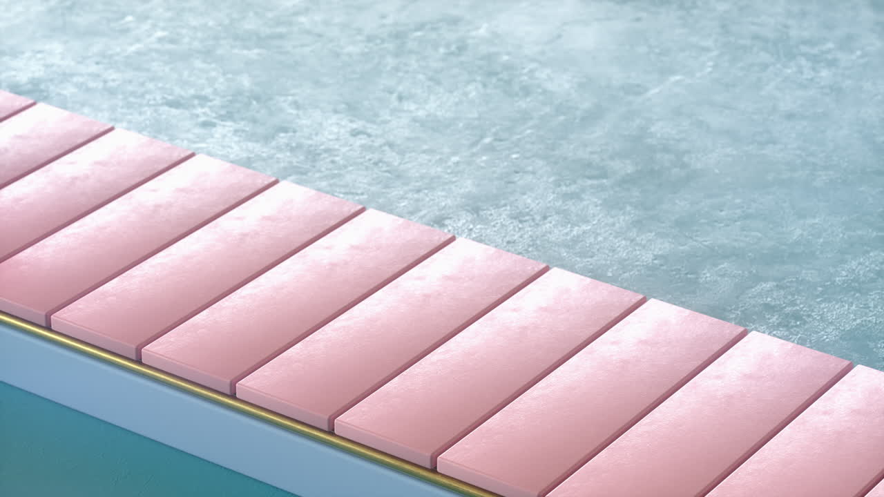 Machine piercing ball on conveyor belt. Seamless animation