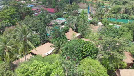 Native-Cottage-Houses-In-Forested-Beach-Resort-In-Koh-Chang,-Thailand