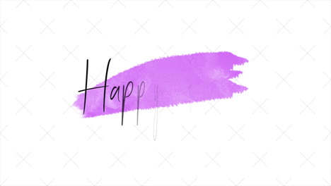 happy easter with pink brush on fashion white gradient