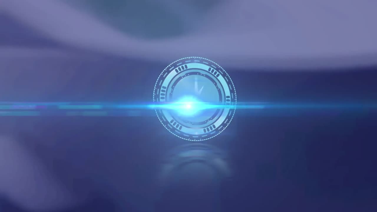 animación de cerradura de seguridad giratoria con reloj sobre el rastro de luz en fondo borroso